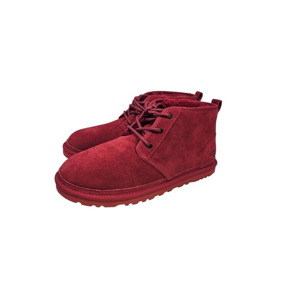 NEW UGG 11 Neumel Red Leather Lace Up Shearling Chukka Boot Comfort Casual main image 3